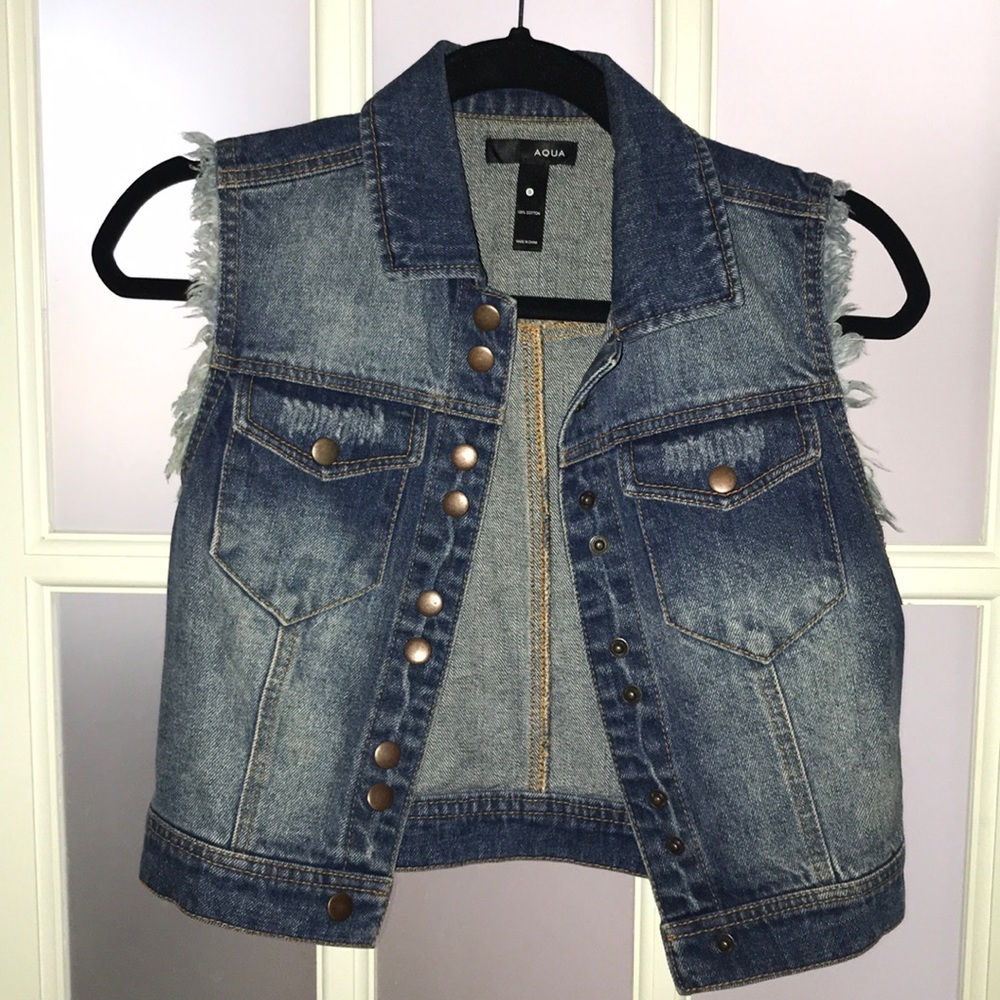 Aqua jean vest